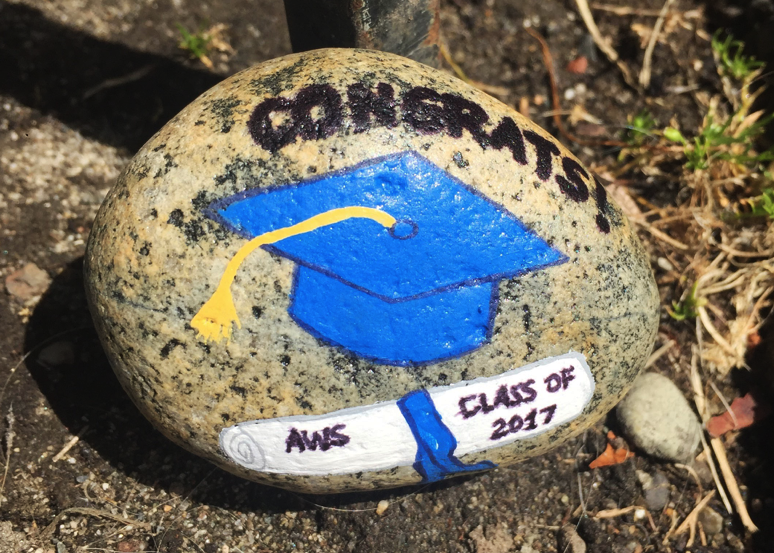 Inkwell editor-in-chief Allison Fitz found this personalized rock on the Annie Wright campus last spring.