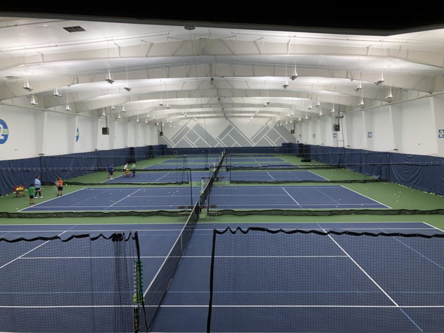 The new Galbraith tennis center offers six new indoor courts.