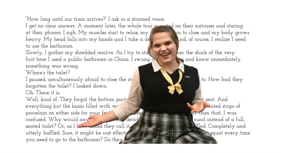 Sophomore Katherine Christensens story The Train Station Bathroom won a Scholastic writing award in the humor category.