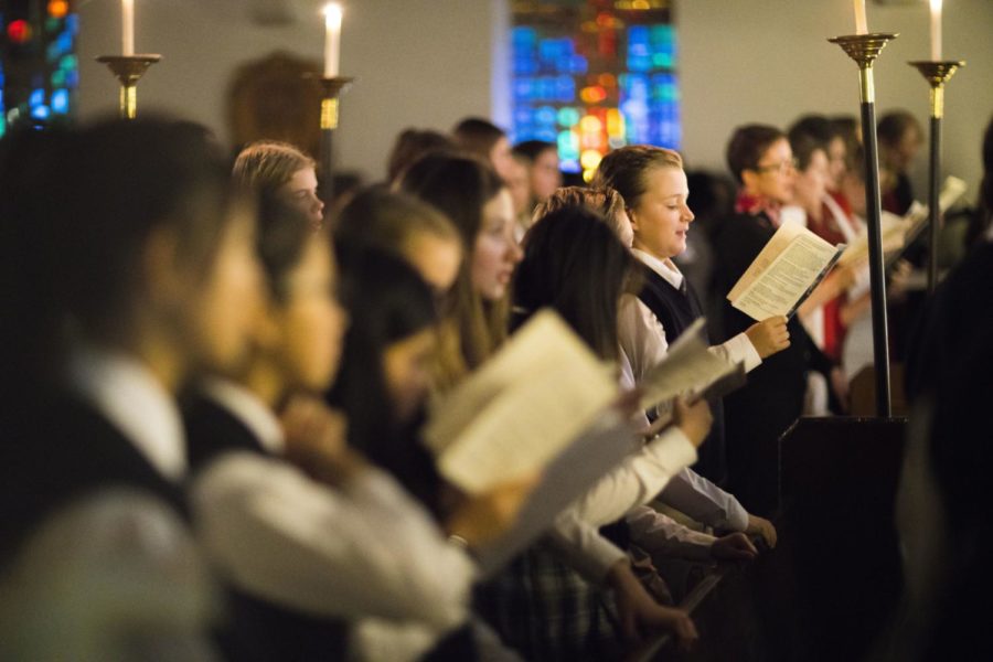 Lessons and Carols of 2018, one of the few events in which the Chapel is used for a religious celebration. 