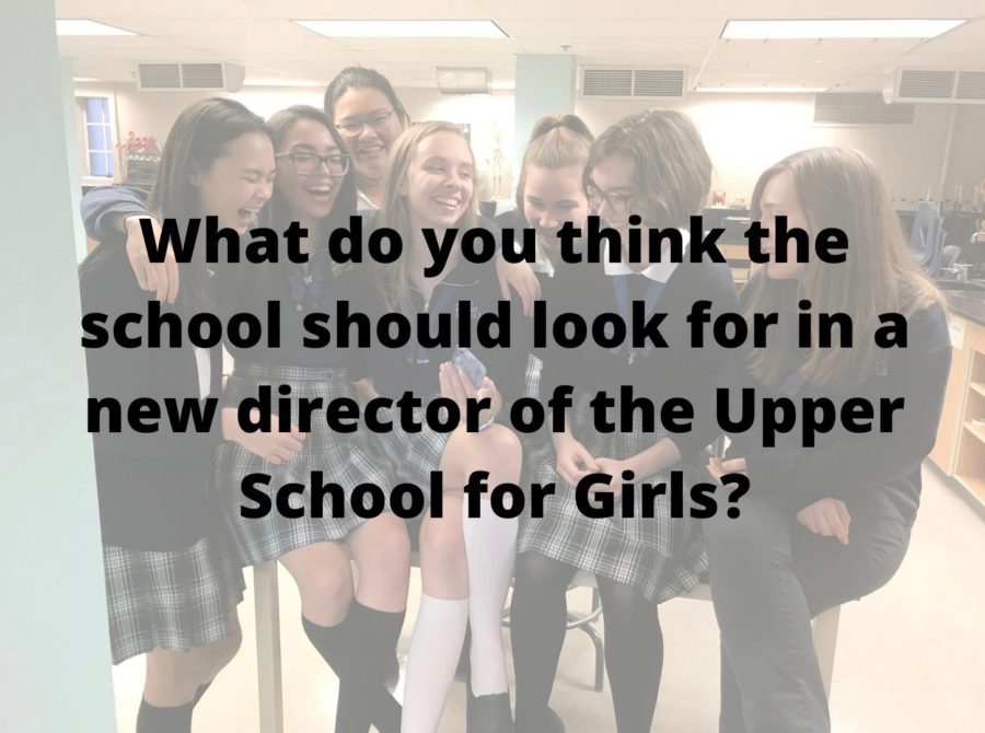 Students give their input for the new hire for Director of the Upper School for Girls