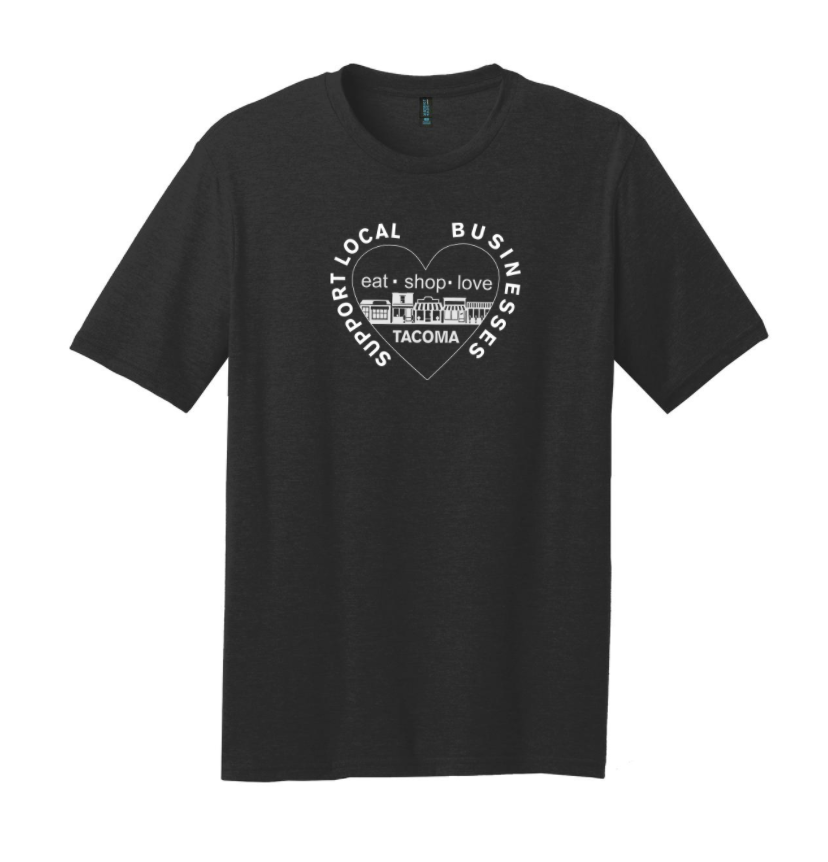 A+t-shirt+from+TTown+Apparel+promotes+support+for+local+businesses.