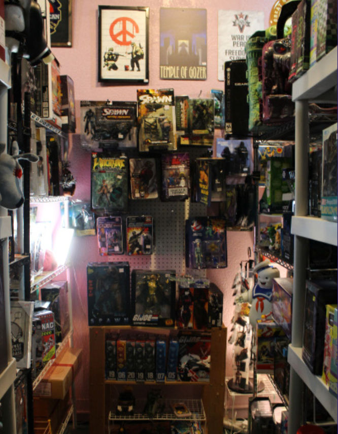 Trickys Emporium contains a multitude of memorabilia, toys and trinkets.